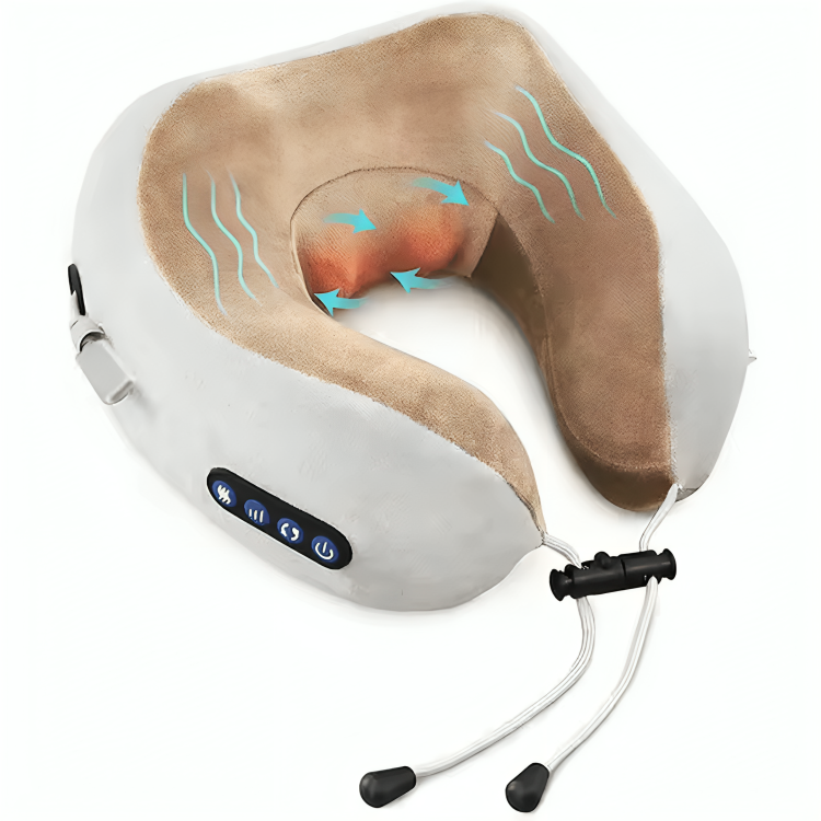 Nakkepude Massager Fløjl Hukommelsesskum Rejse