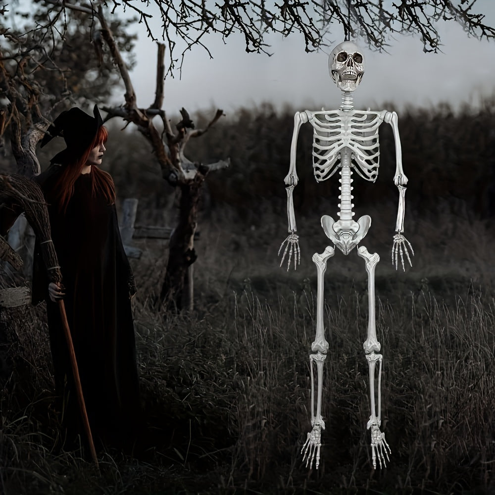 Giant 6 Ft Halloween Skeleton Decoration | Posable Life-Size - Image 1