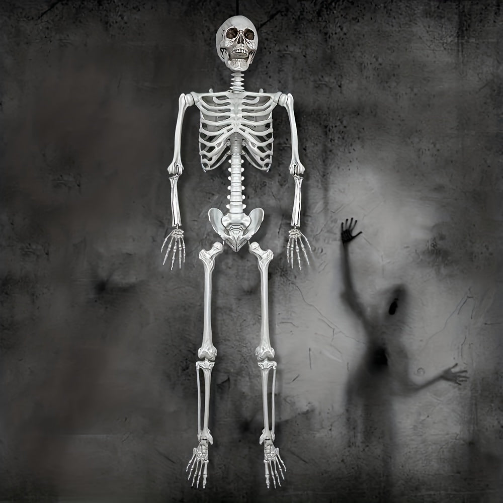 Giant 6 Ft Halloween Skeleton Decoration | Posable Life-Size - Image 3