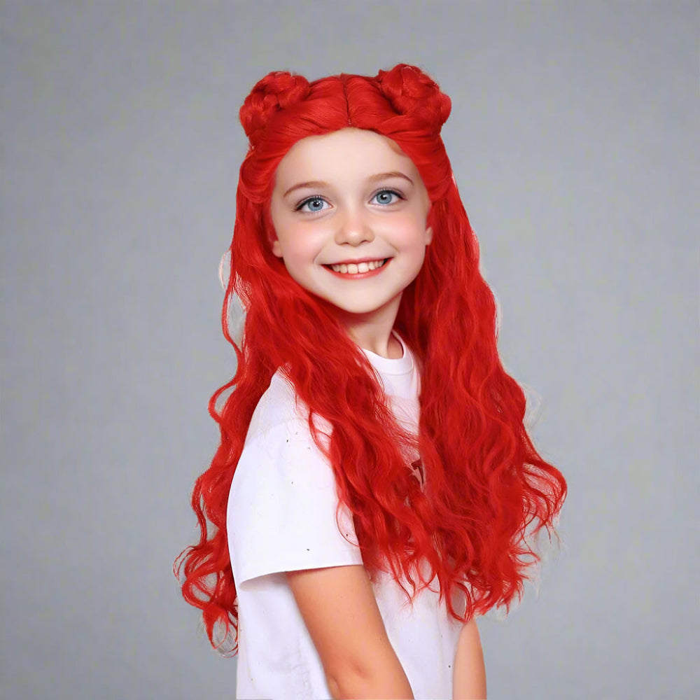 Girls Princess Red Costume Tops and Pants Suit Halloween Cosplay Outfit - Image 4