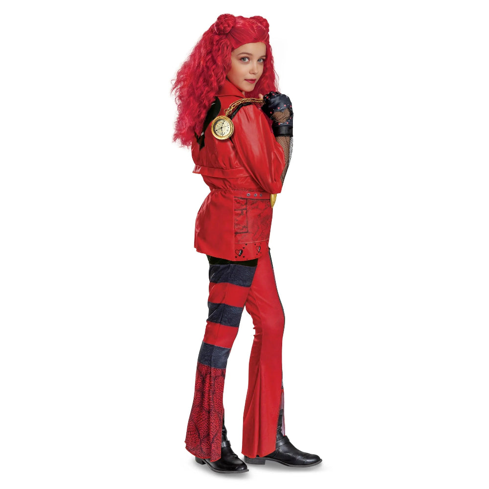 Girls Princess Red Costume Tops and Pants Suit Halloween Cosplay Outfit - Image 6
