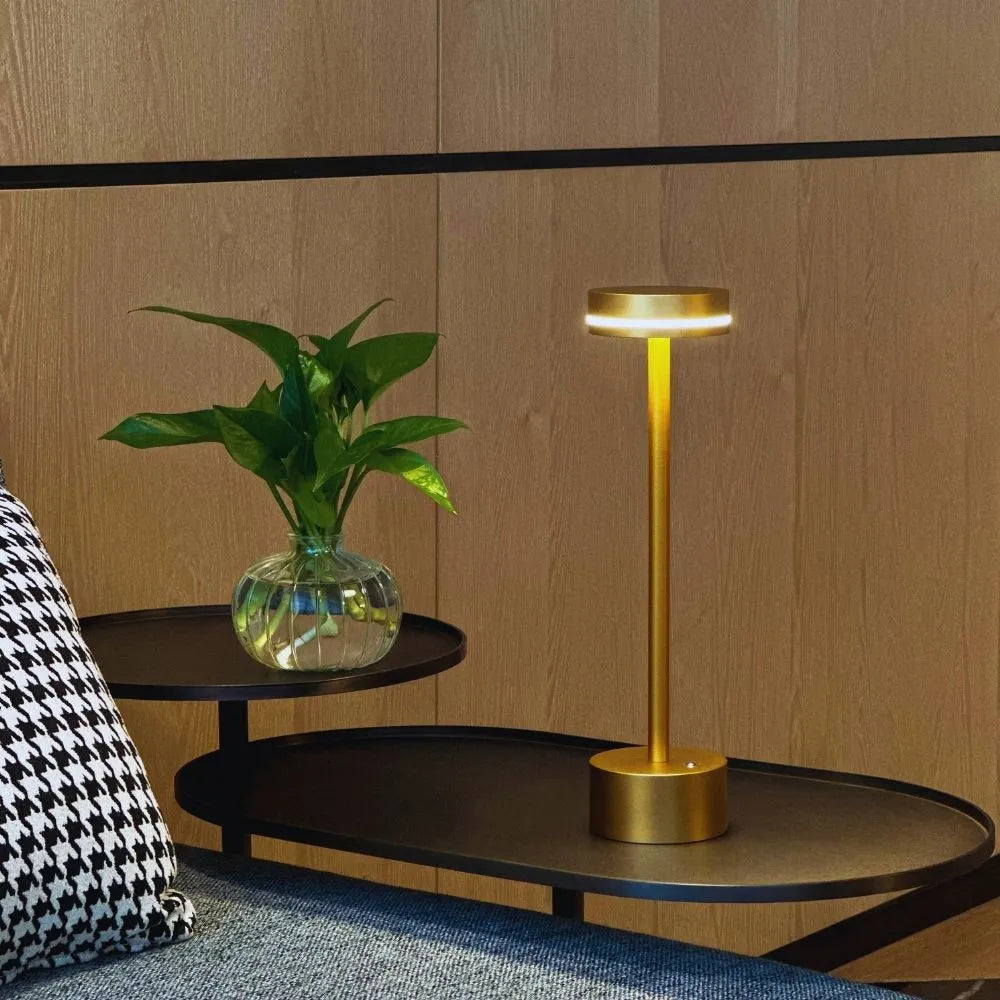 LED bordlampe genopladelig aluminium dæmpbar
