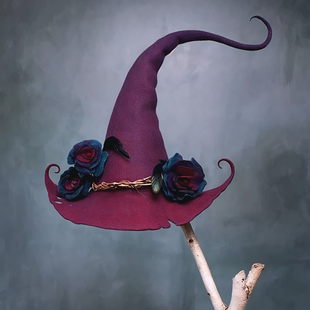 ハロウィン 魔女帽子 手作り メリノウール フェルト