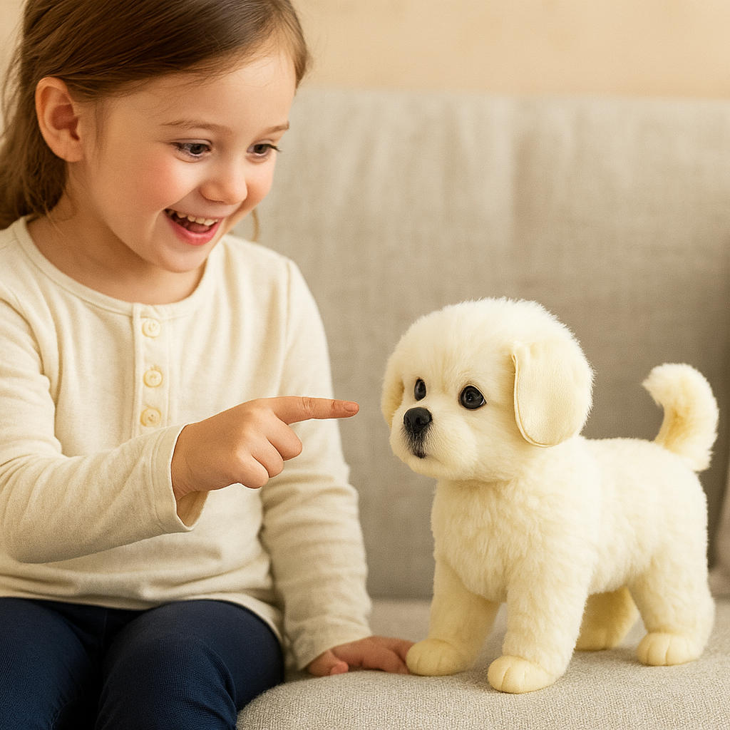 Jouet interactif pour chiot compagnon en peluche