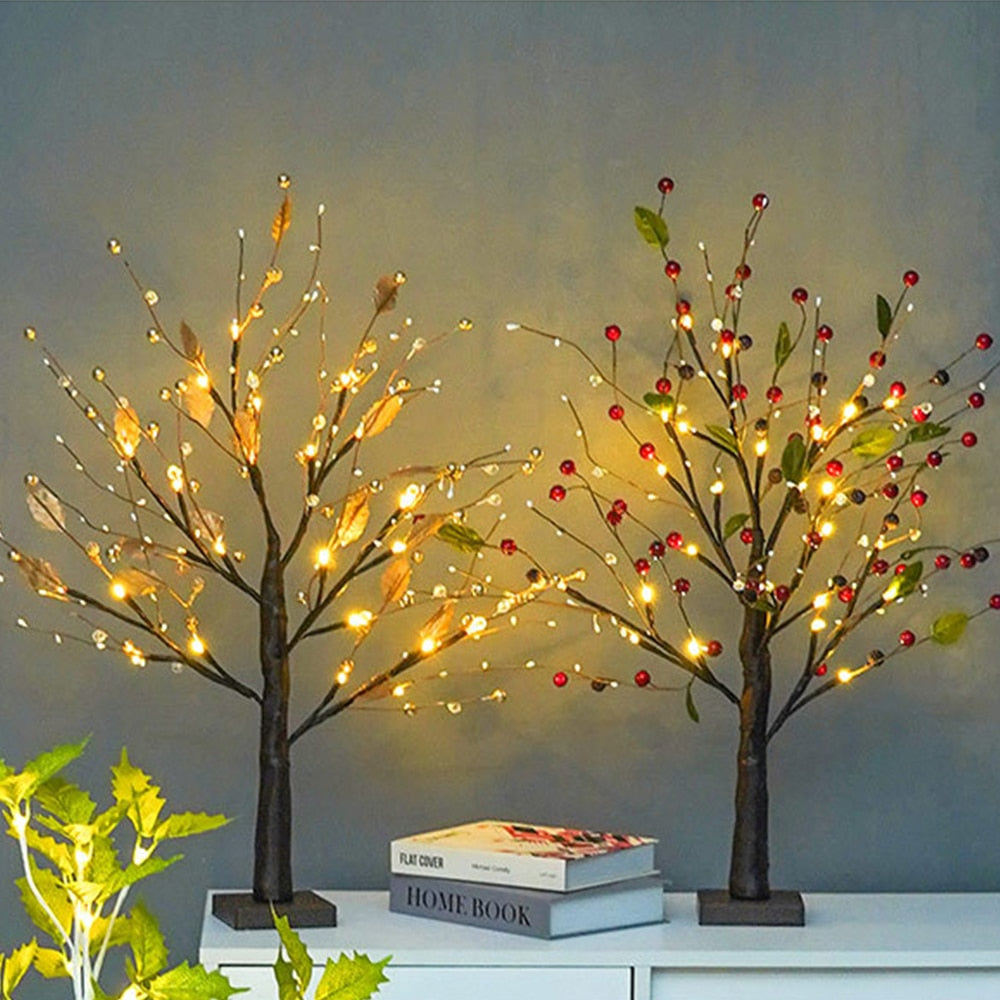 LED-lystræ Rustik PVC Bordlampe