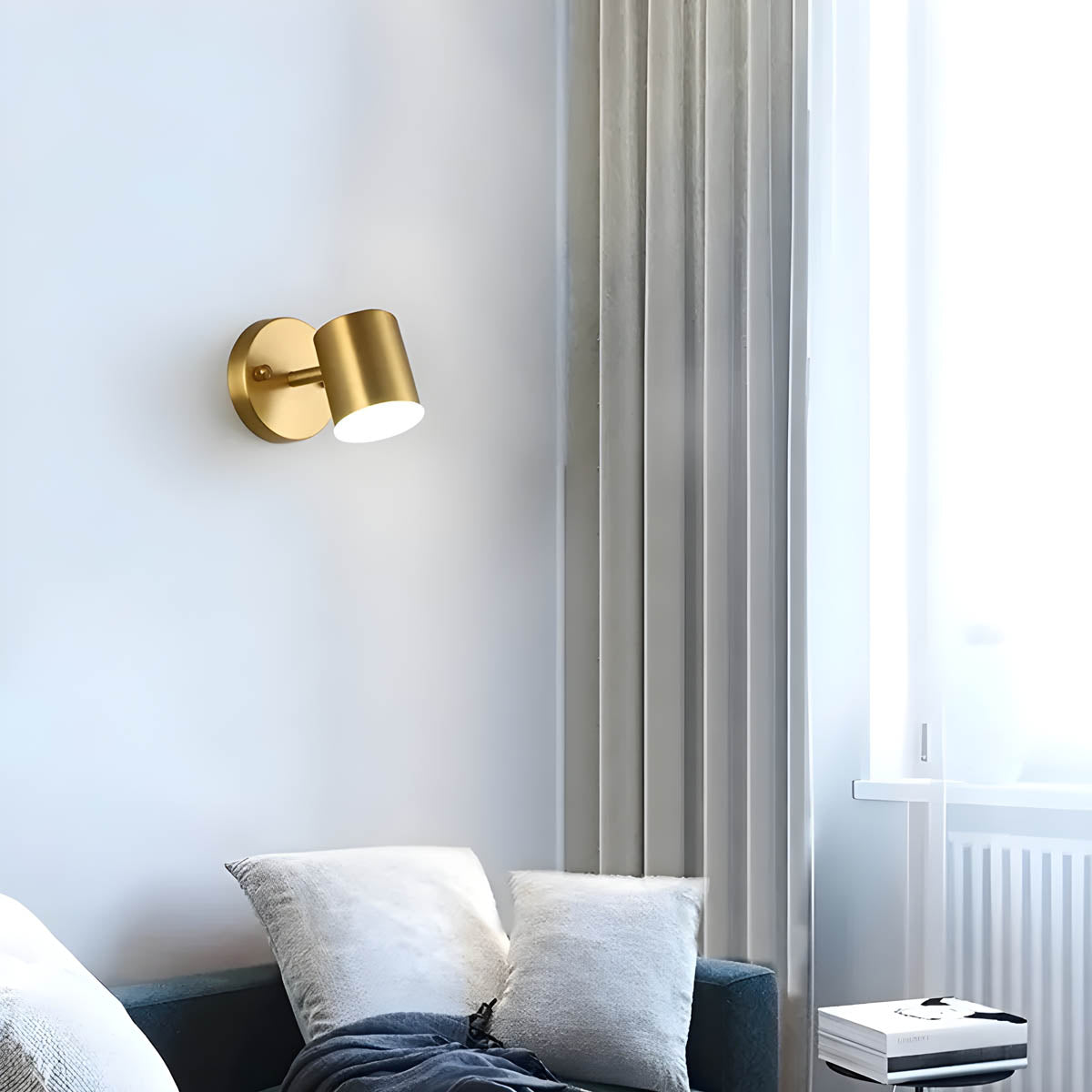 Luminous Nordic Glow: Copper-Finished LED Wall Light for Contemporary Ambience and Style