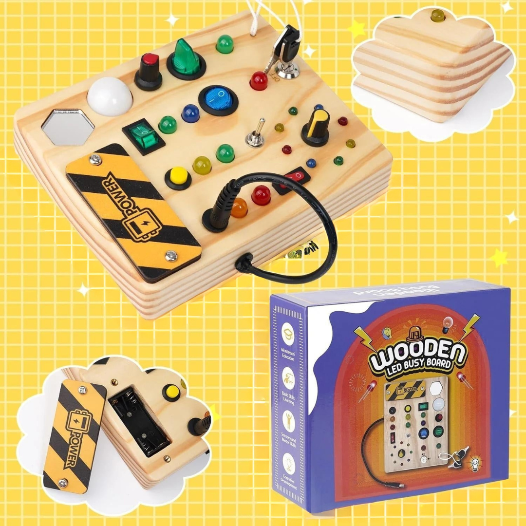 Tavola Montessori con luci e interruttori
