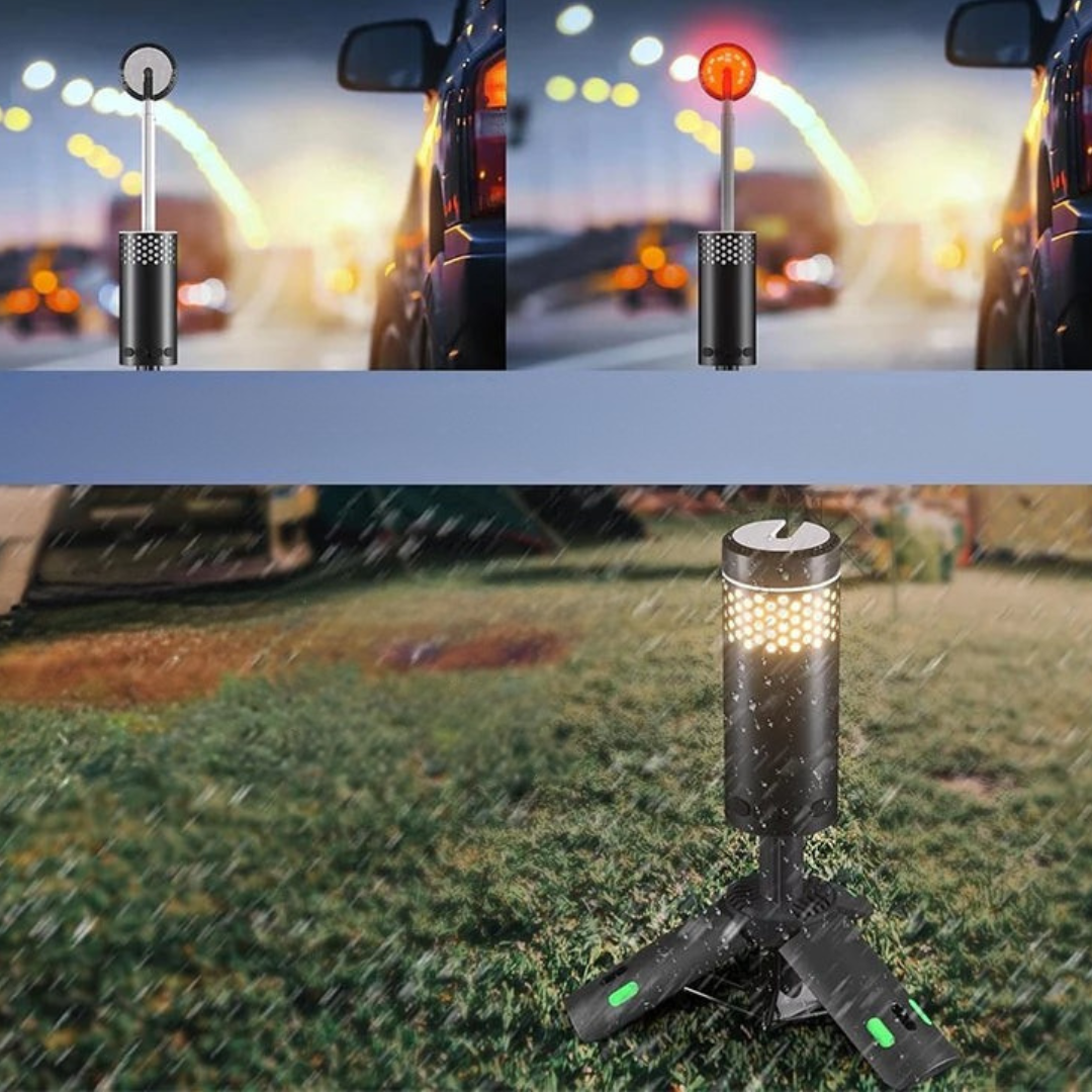 Campinglanterne med tripod genopladeligt LED-lys