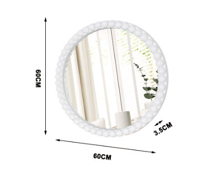 Specchio da parete con cornice ondulata rotonda moderna