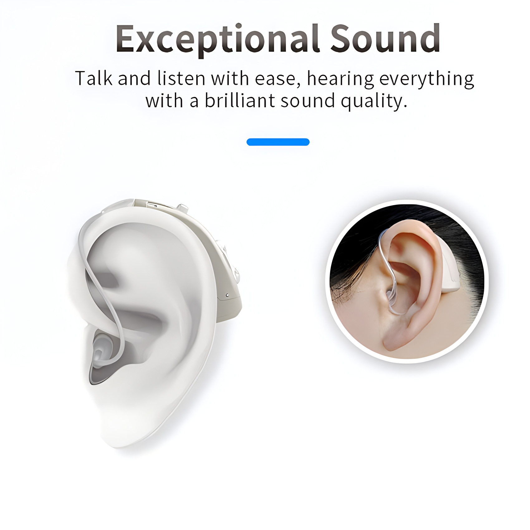 Høreapparater Bluetooth Genopladelig Støjreducerende
