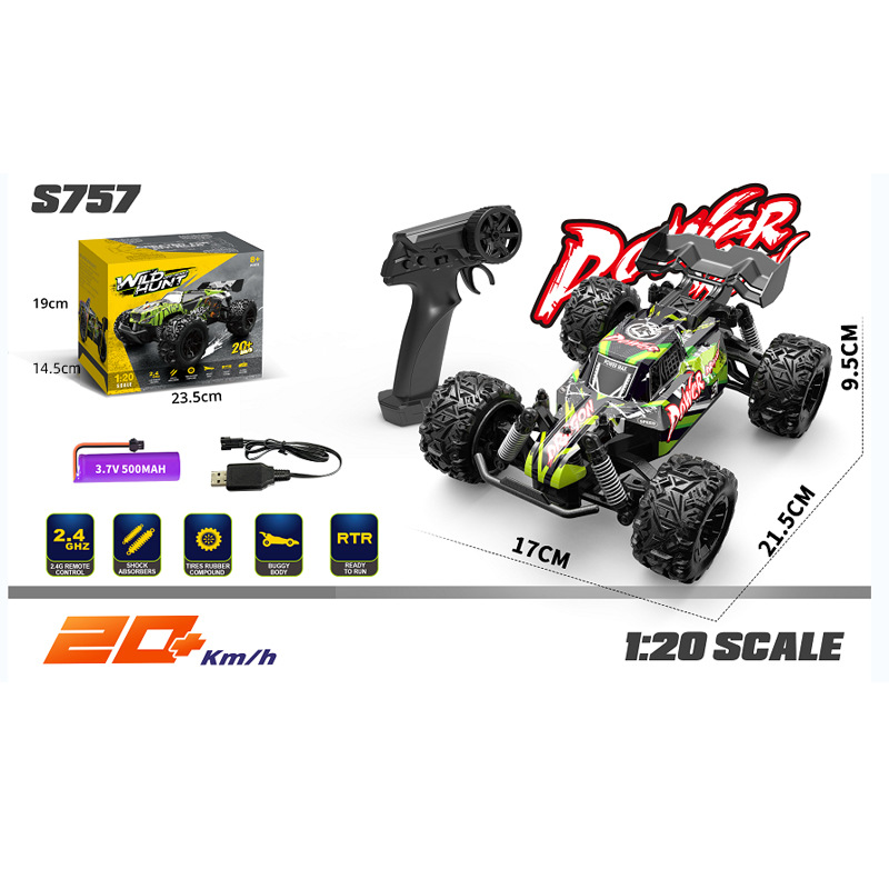 Fjernstyret Offroad Monstertruck med Høj Hastighed – 1:20 Skala