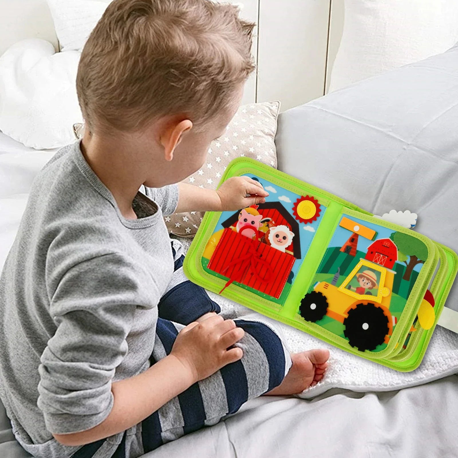 Livre éducatif pour enfants Animaux de la ferme interactifs