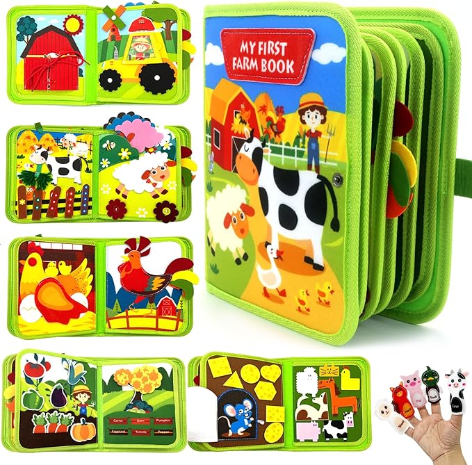Livre éducatif pour enfants Animaux de la ferme interactifs