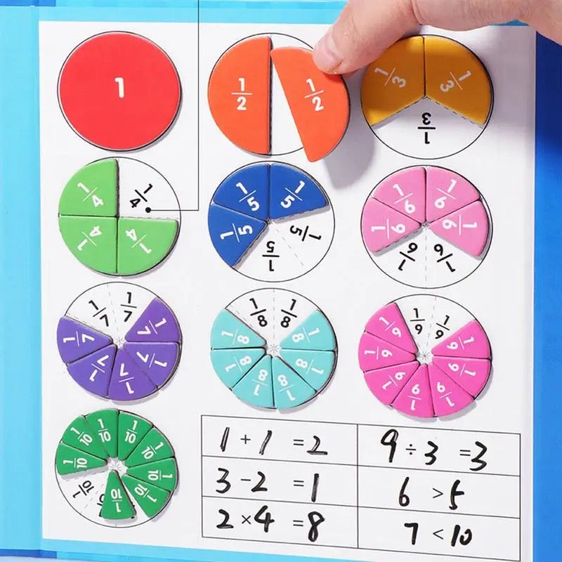 Jouet éducatif de mathématiques Tableau magnétique des fractions