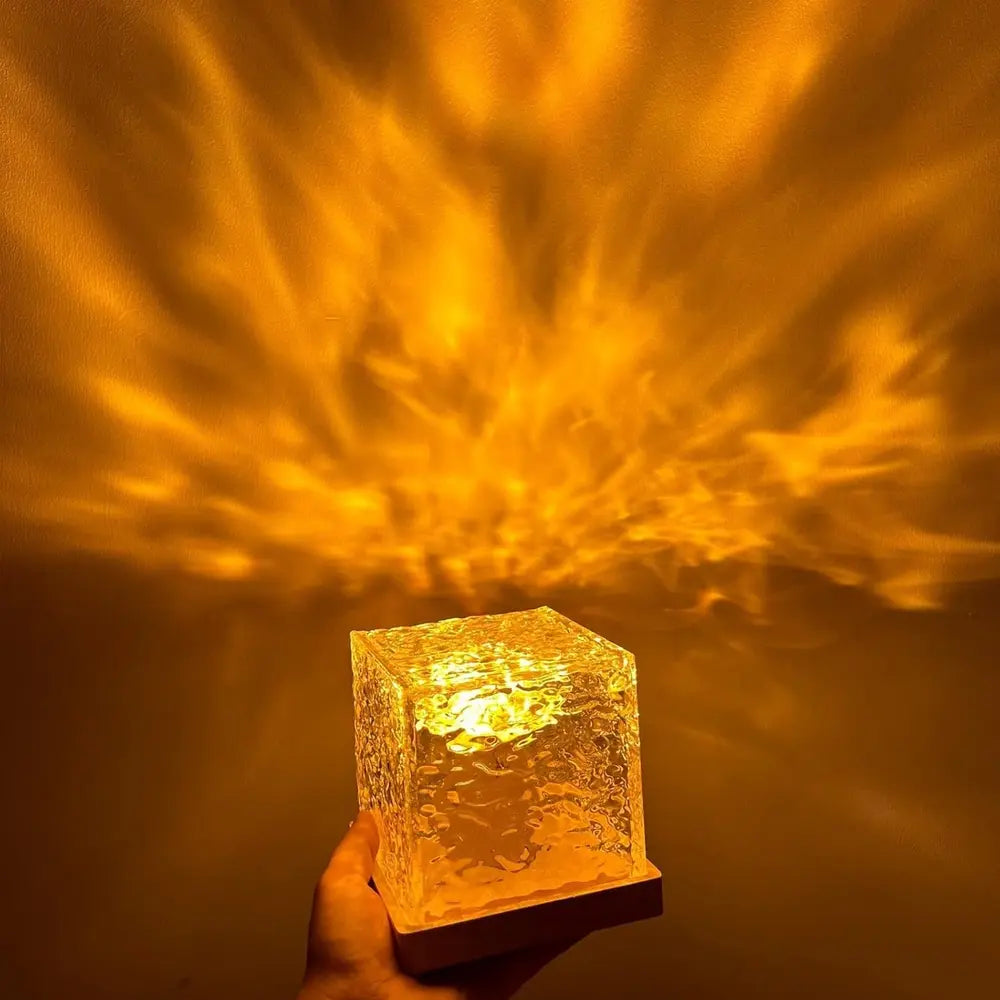 Bordlampe Glas Terning Stemningslys