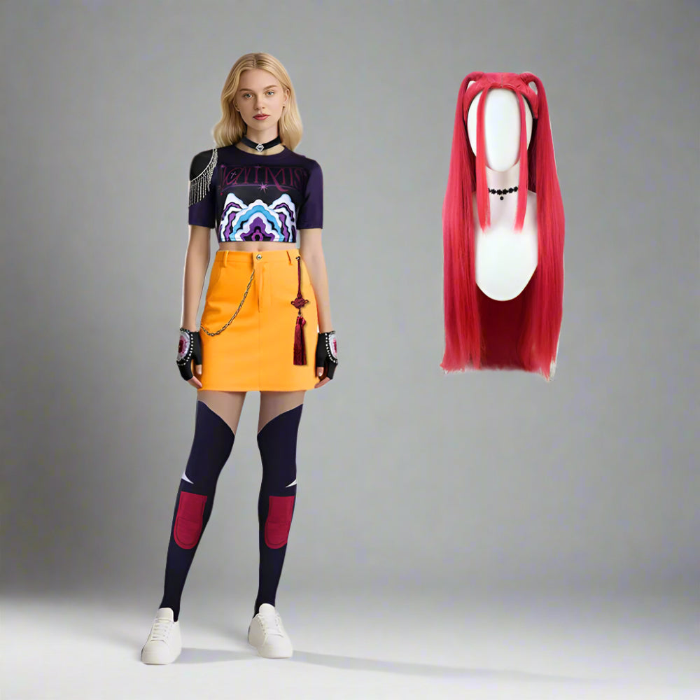 Kids Adults Pop Idol Costume Pop Star Cosplay Outfit Shirt Skirt and Accessories for Halloween Carnival - Image 15