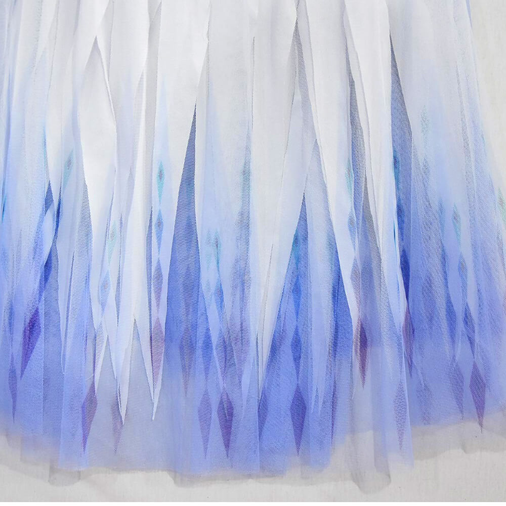 Kids Elsa Princess Costume Snow Girls Dress With Crown Scepter Wig Cosplay Accessories - Image 10
