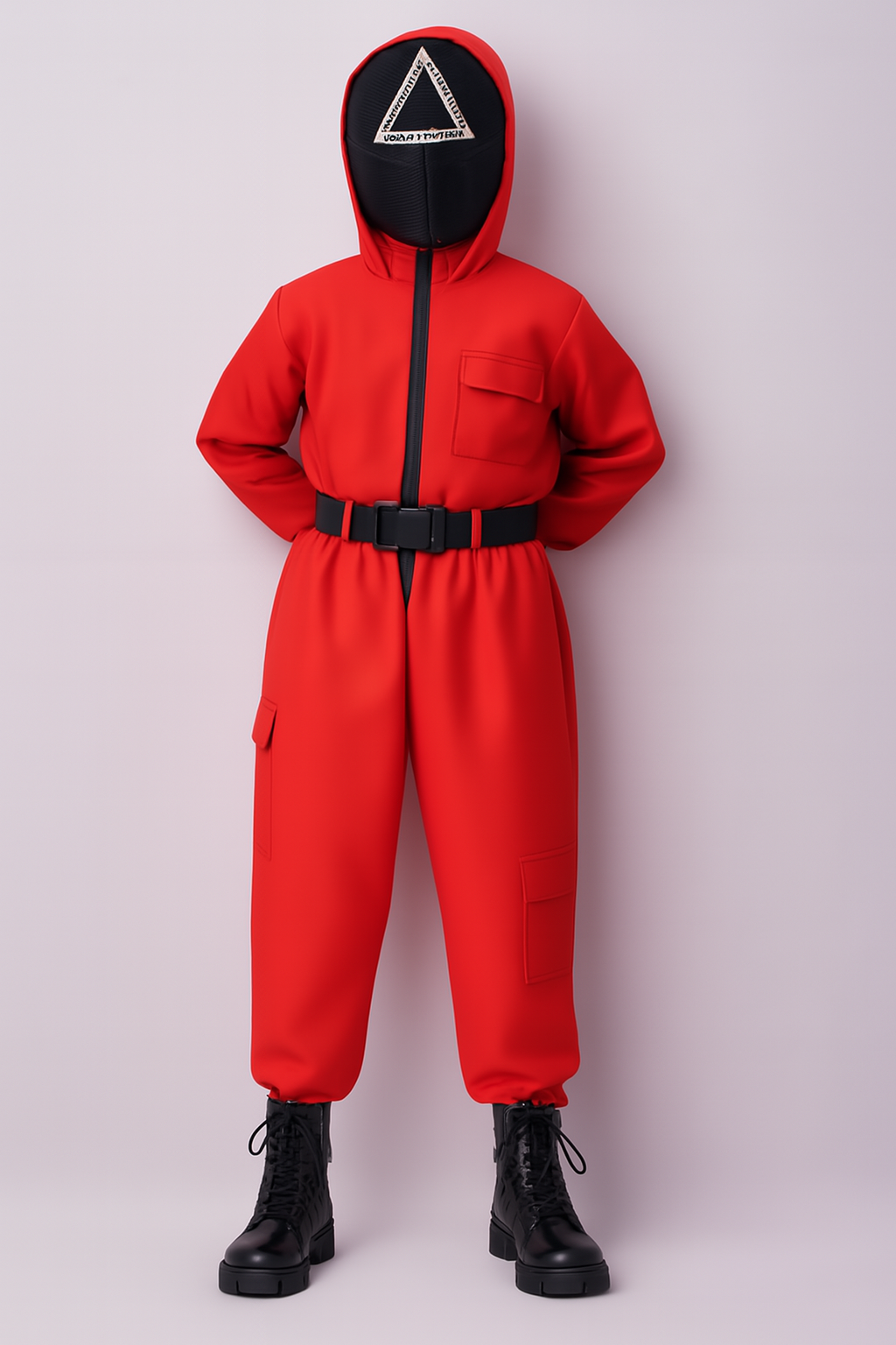 Kids Guard Halloween Costume Jumpsuit | Hooded Mask Outfit - Image 3