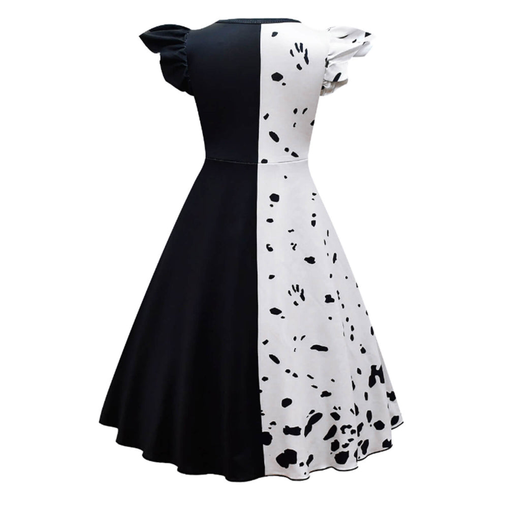 Kids Iconic Black White Costume Fashion Party Carnival Dress Girls Halloween Costume - Image 6