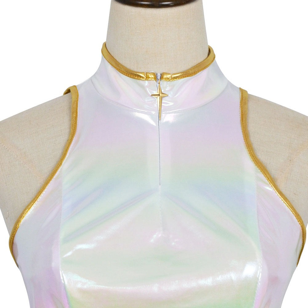 Kids Pop Idol Costume “What It Sounds Like” White Stage Cosplay Outfits Halloween Costume - Image 11