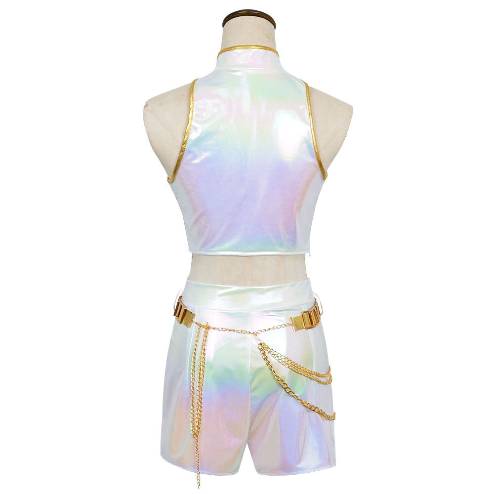 Kids Pop Idol Costume “What It Sounds Like” White Stage Cosplay Outfits Halloween Costume - Image 7