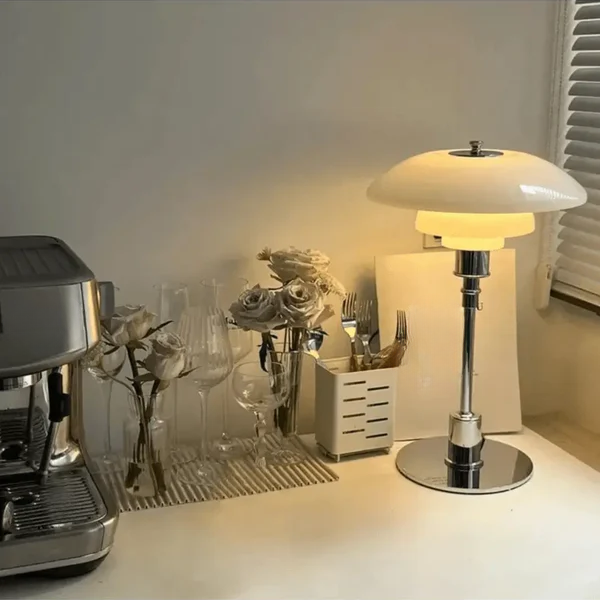 Bordlampe Guld Glas Skandinavisk Stil