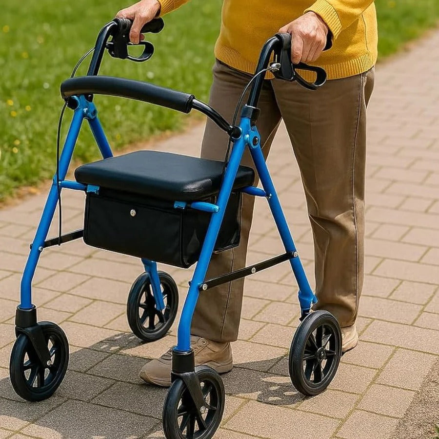 Lightweight Folding Walker with Padded Seat - Image 1