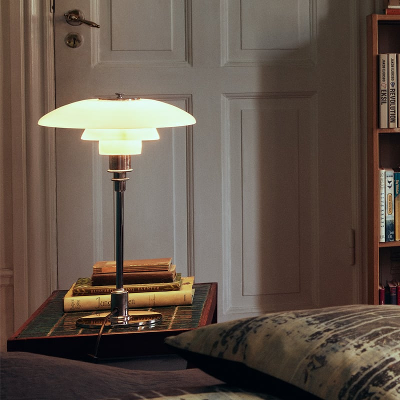 Bordlampe Guld Glas Skandinavisk Stil