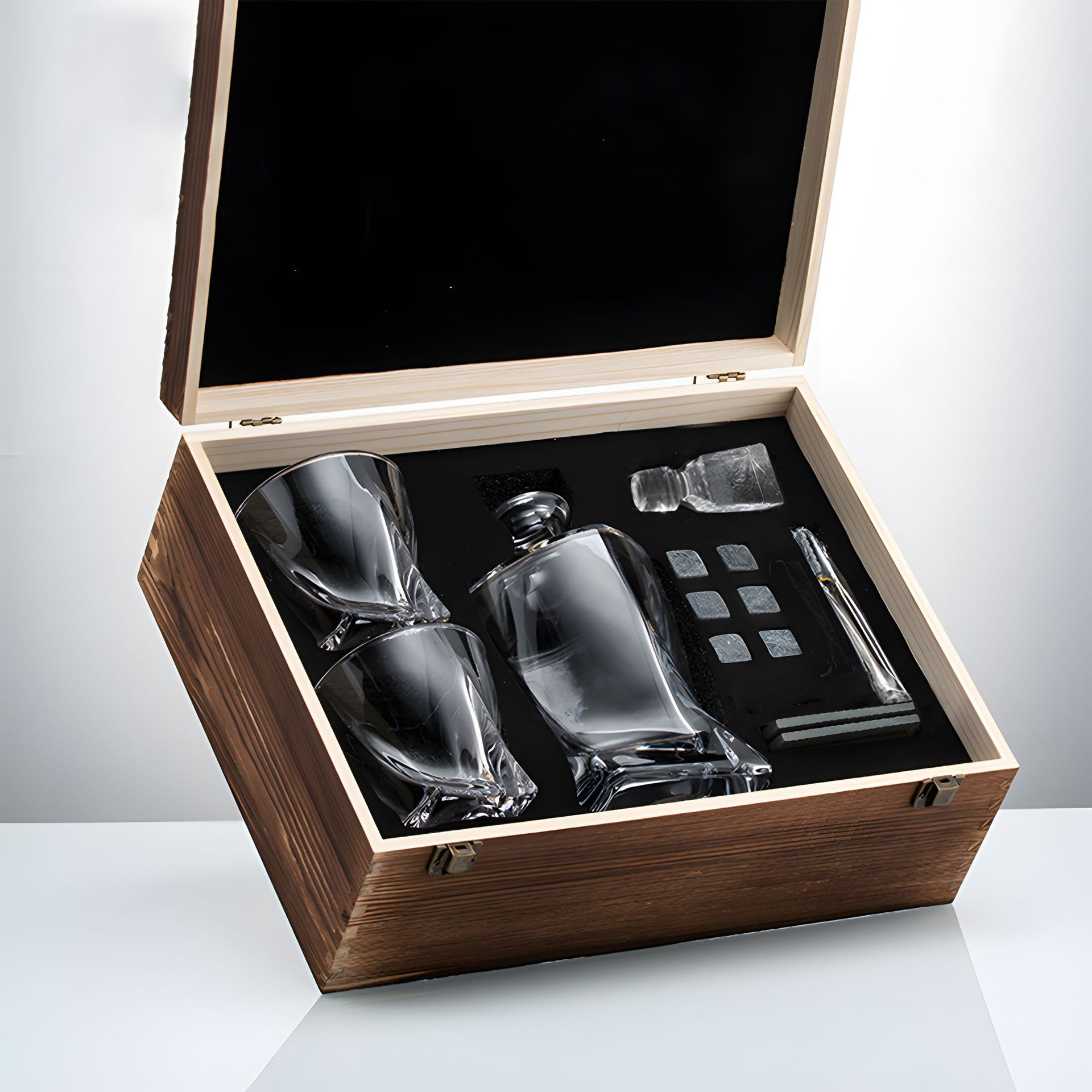 Whiskey Decanter Set Crystal Bar Glassware