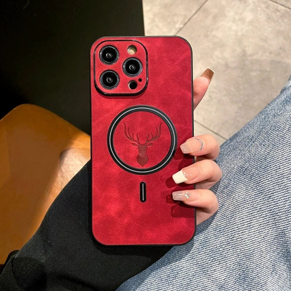 Luxus Hirschleder Apple iPhone Hülle | Magnetische Handyhülle, Kabellose Case, MagSafe, Wireless-Laden, Schutzhülle, Cover iPhone 15, 14, 13 Pro Max Plus - Image 11
