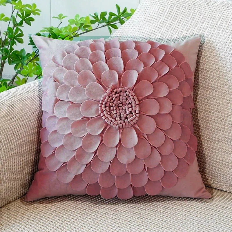 BlossomNest Cushion Cover with Floral Design – Stylish Pillowcase for Living Room and Kids' Spaces