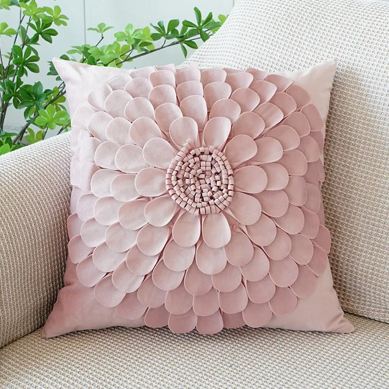 BlossomNest Cushion Cover with Floral Design – Stylish Pillowcase for Living Room and Kids' Spaces