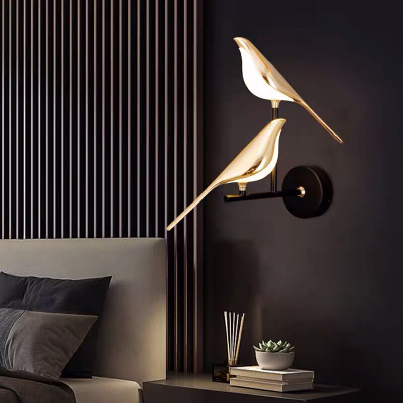 Luminous Nest Wall Lamp - Elegant Gold Minimalist Light for Stylish Decorative Illumination