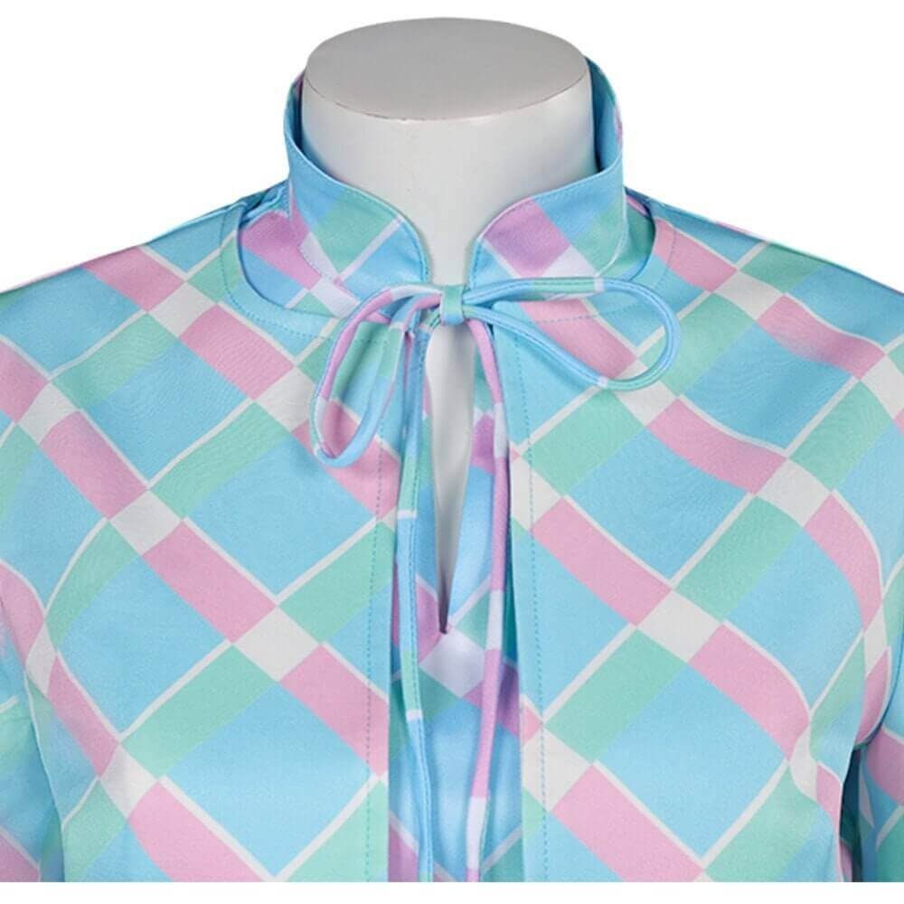 Movie Plaid Blue Dress Margot Robbie Cosplay Costume Party Vacation Halloween Costume - Image 9