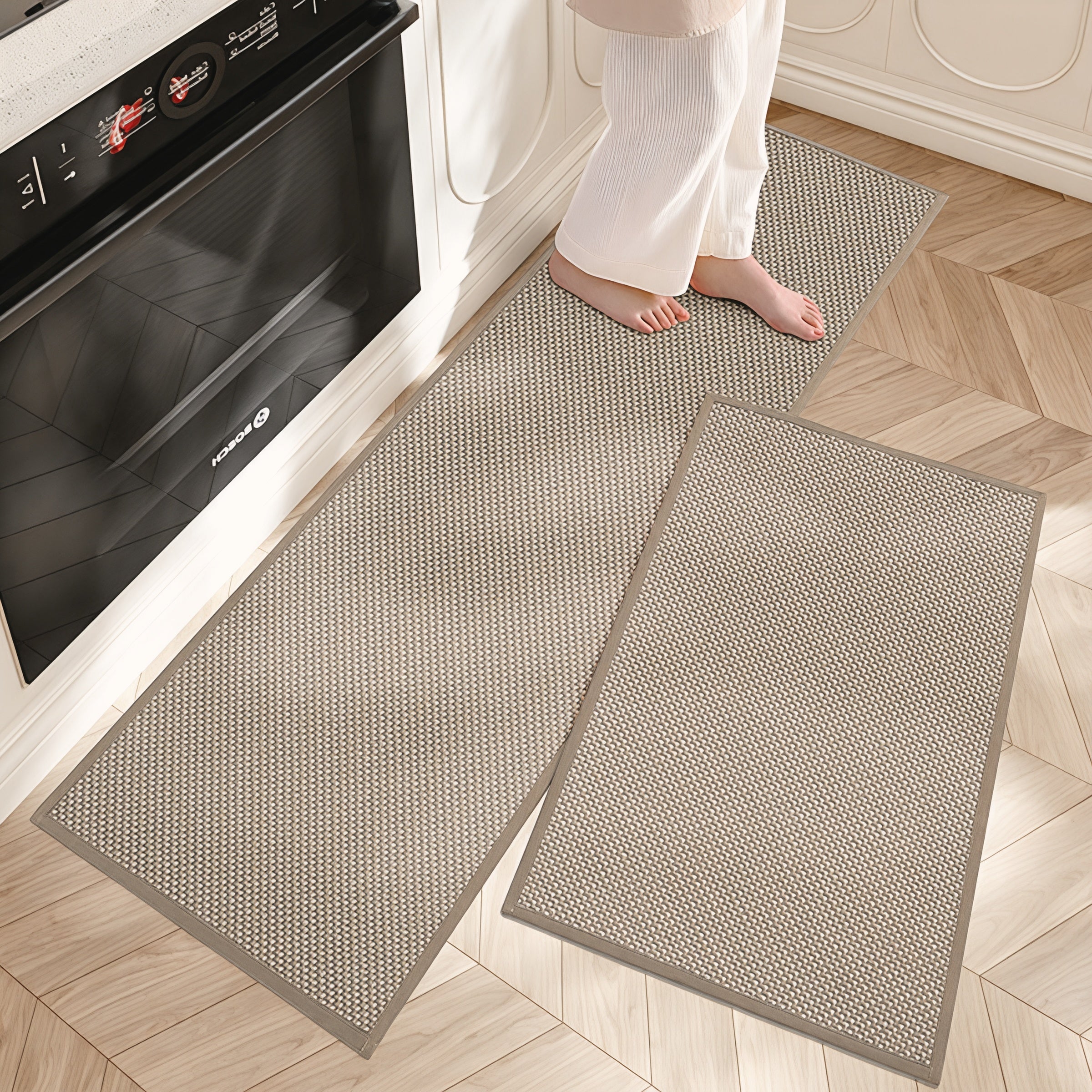 Ensemble de tapis de sol de cuisine en sergé antidérapant