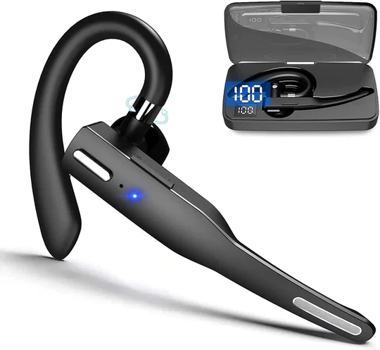 Bluetooth-headset med mikrofon og støjreducerende øretelefon