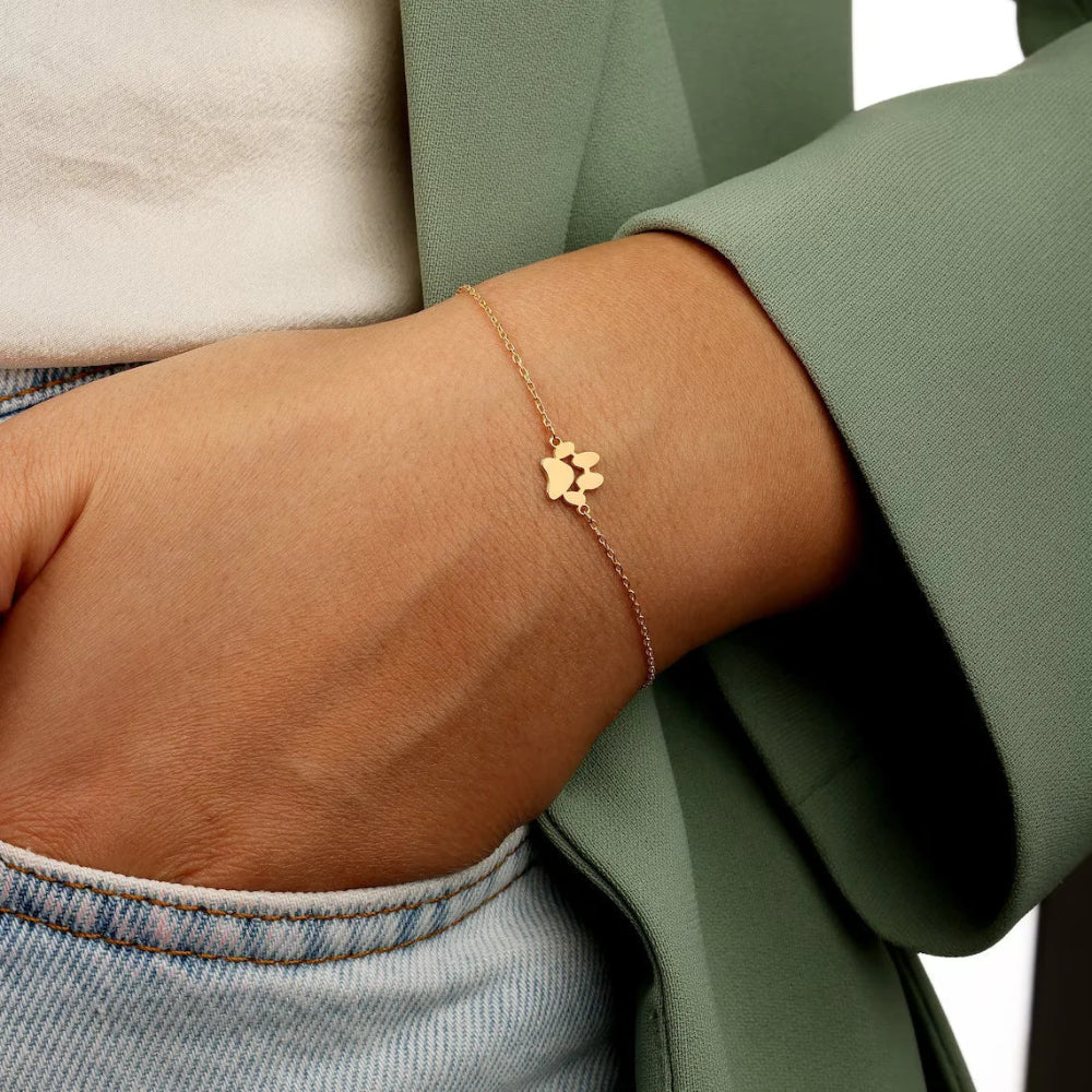 Armbånd Guld Rustfrit Stål Pote Vedhæng