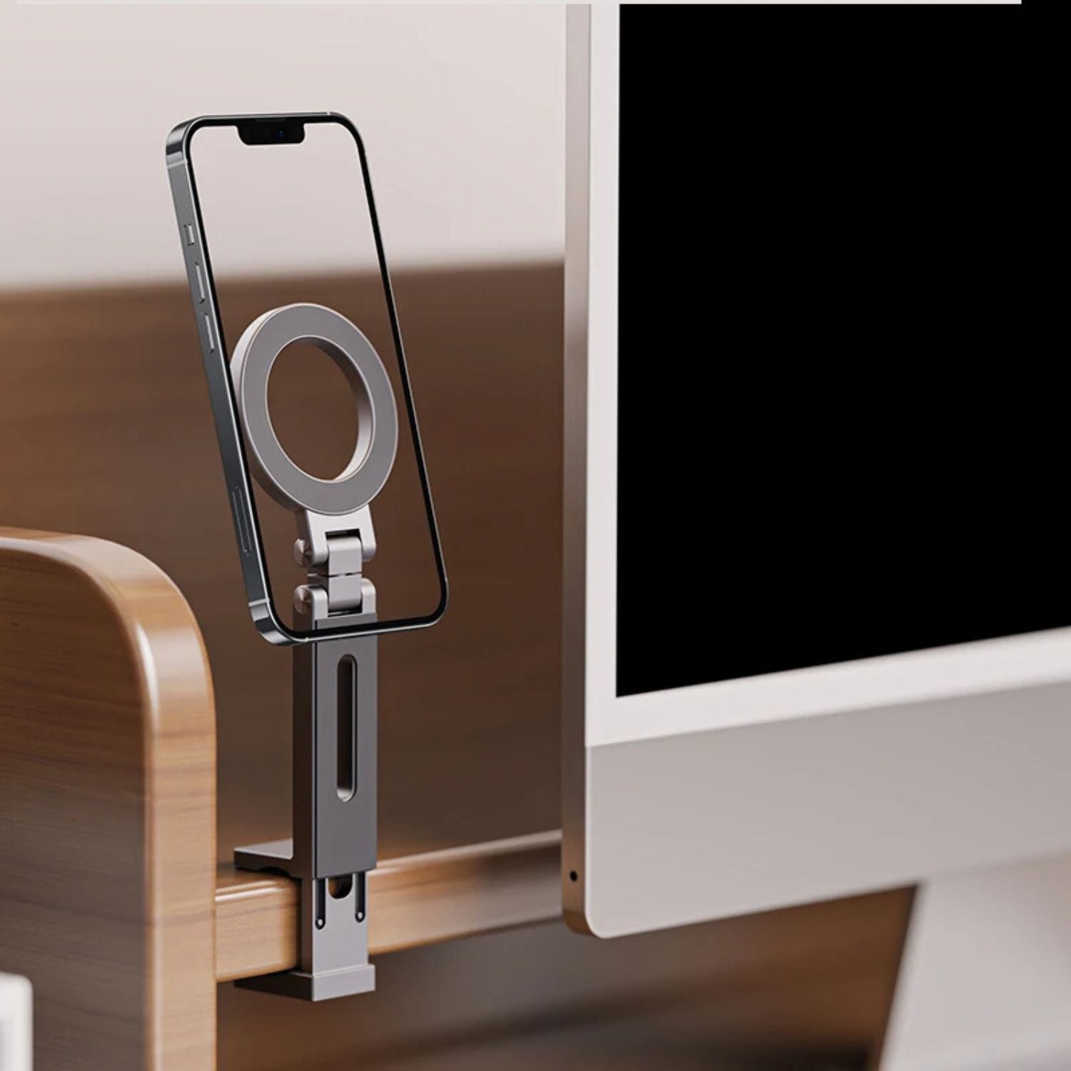 Telefonholder med magnetisk aluminiumsbase