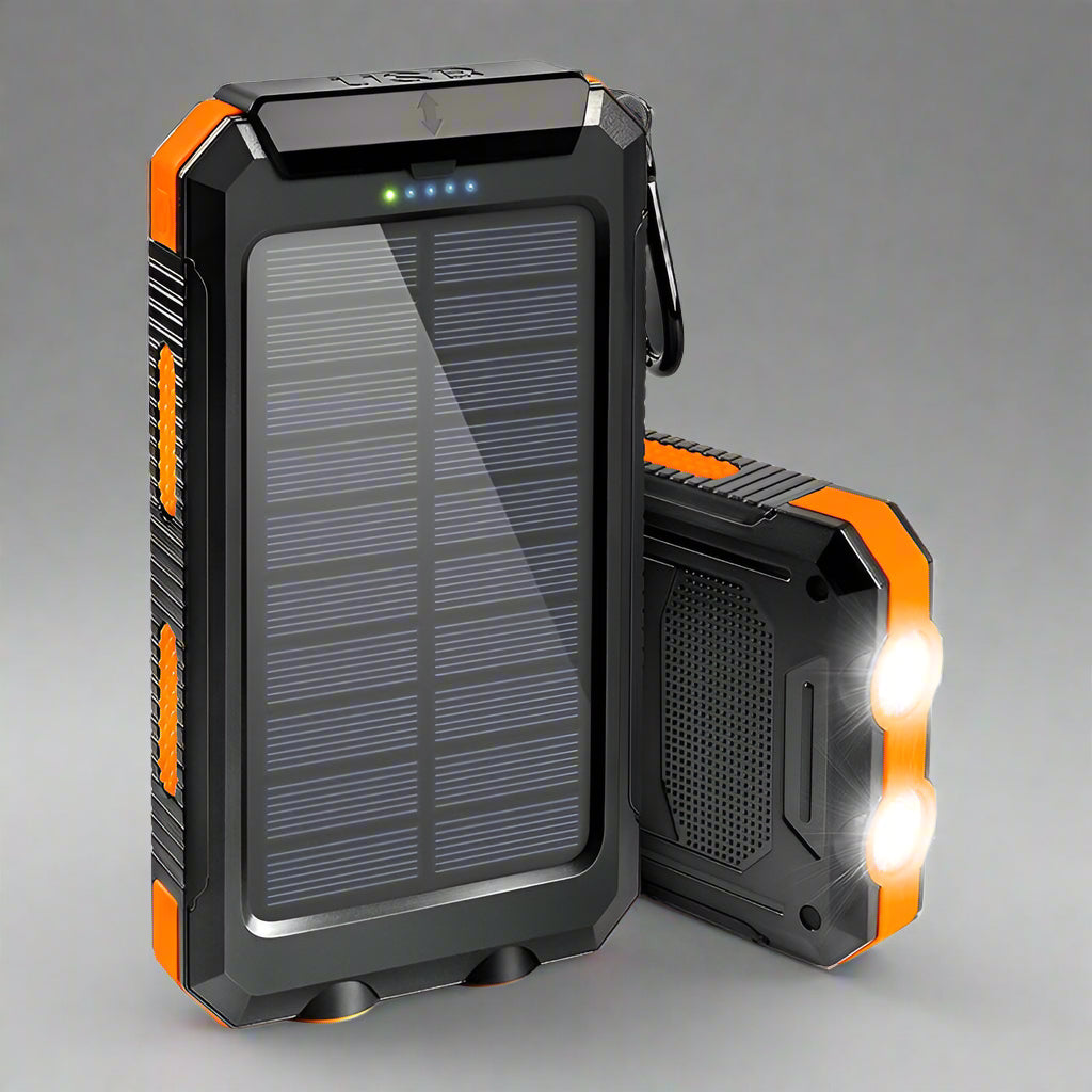 Hunting Gear Power Bank Solar Charger Waterproof Outdoor Torch