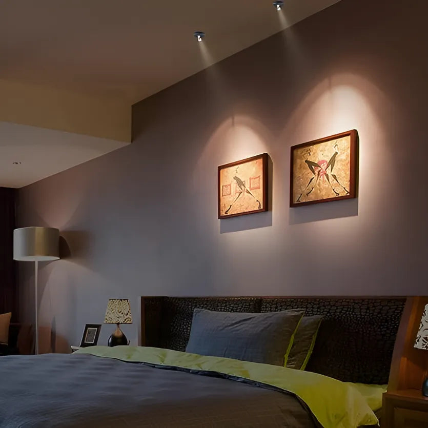 LED væglampe justerbar batteri spotlight