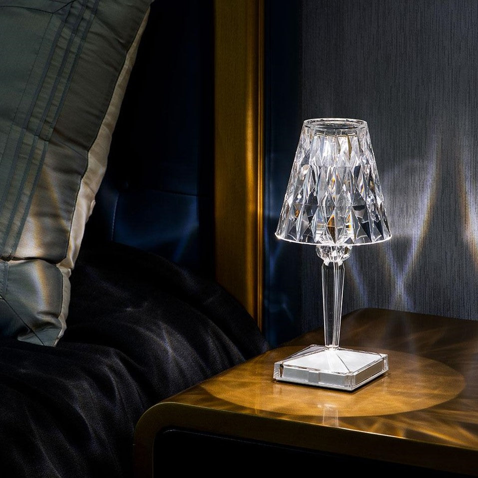Bordlampe Krystal Akryl Touch Genopladelig