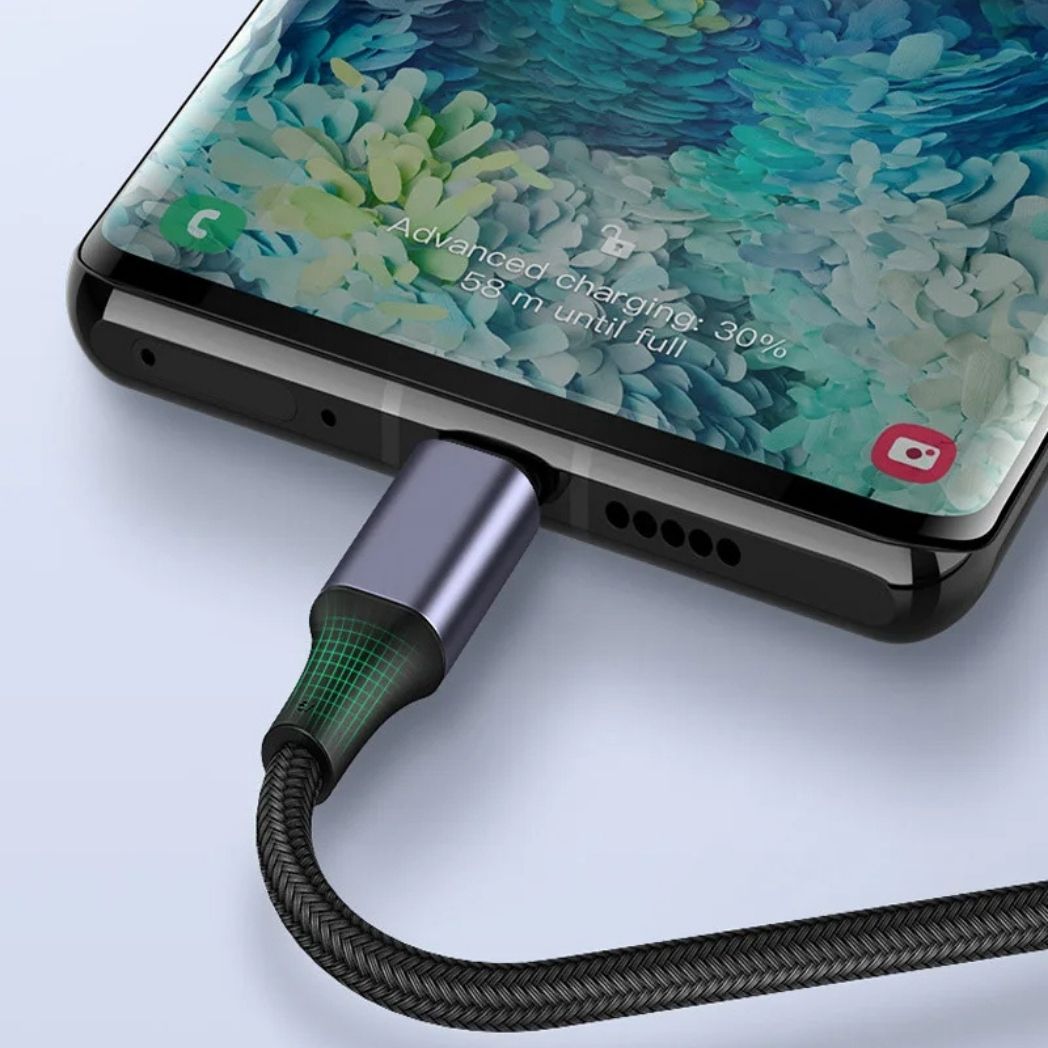 USB kabel rychlé nabíjení opletený kabel