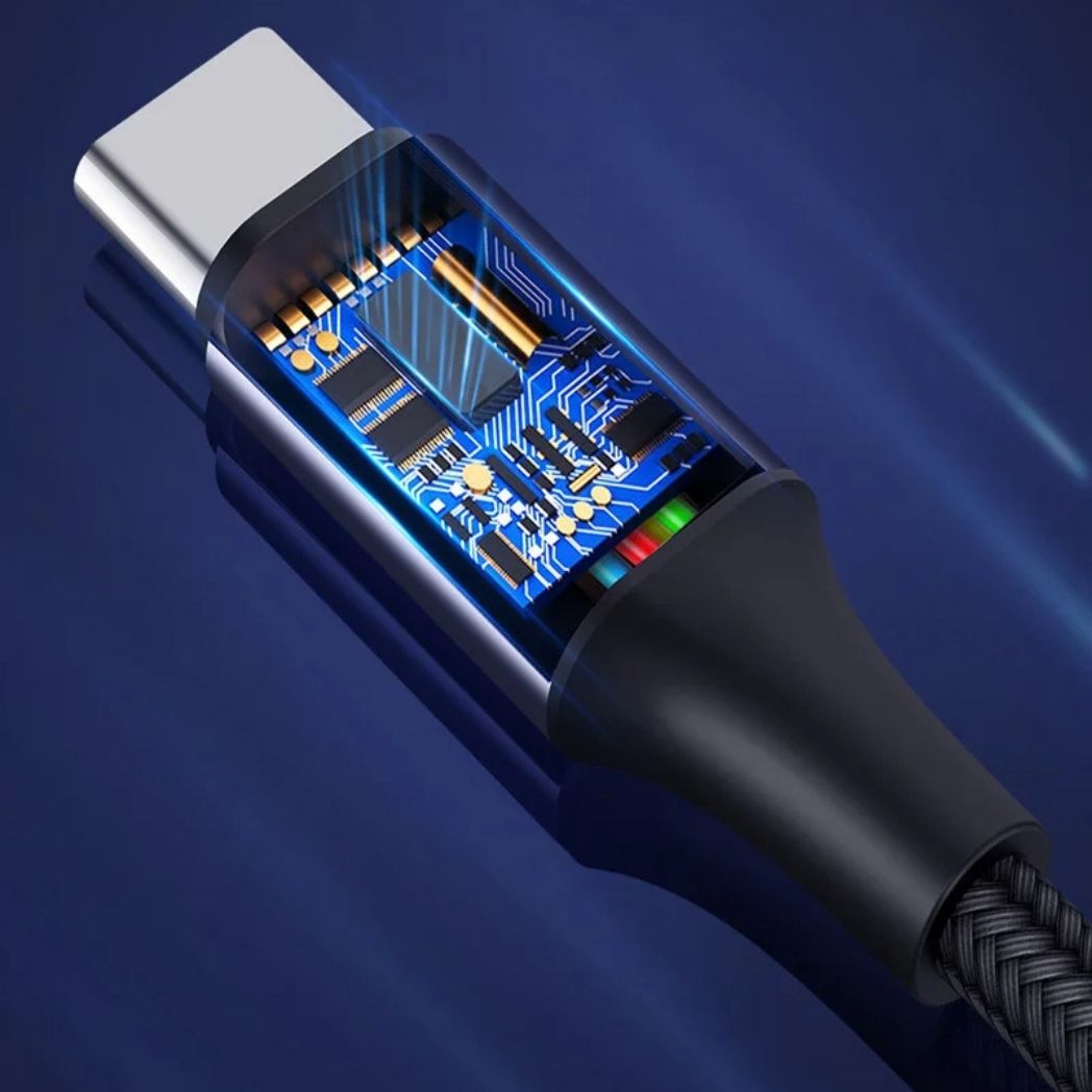 USB kabel rychlé nabíjení opletený kabel