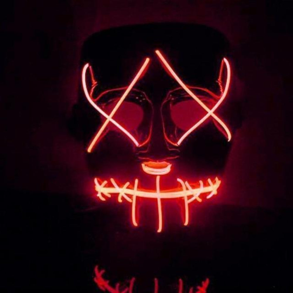 Halloween Mask LED Light Up Glowing Party Costume Accessory