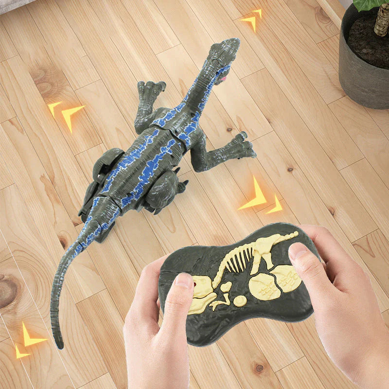 Jouet dinosaure télécommandé avec marche, LED et brouillard