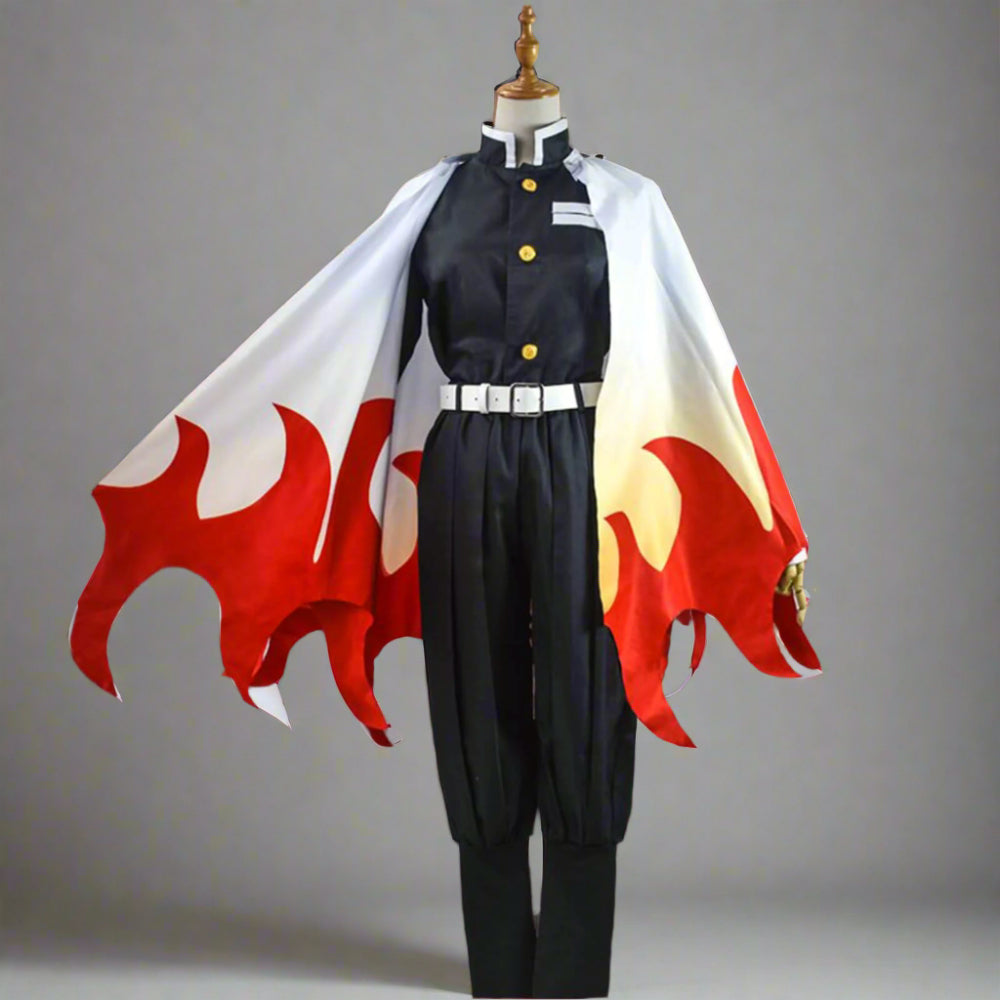 Rengoku Kyojurou Costume Halloween Kyoujurou Cosplay Outfit Full Set For Kids and Adult - Image 1