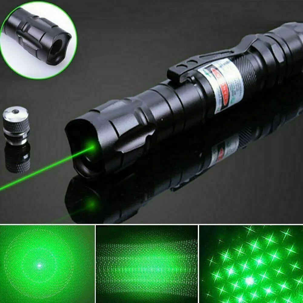 Laserpegepind Genopladelig Grøn Langdistance Lommelygte