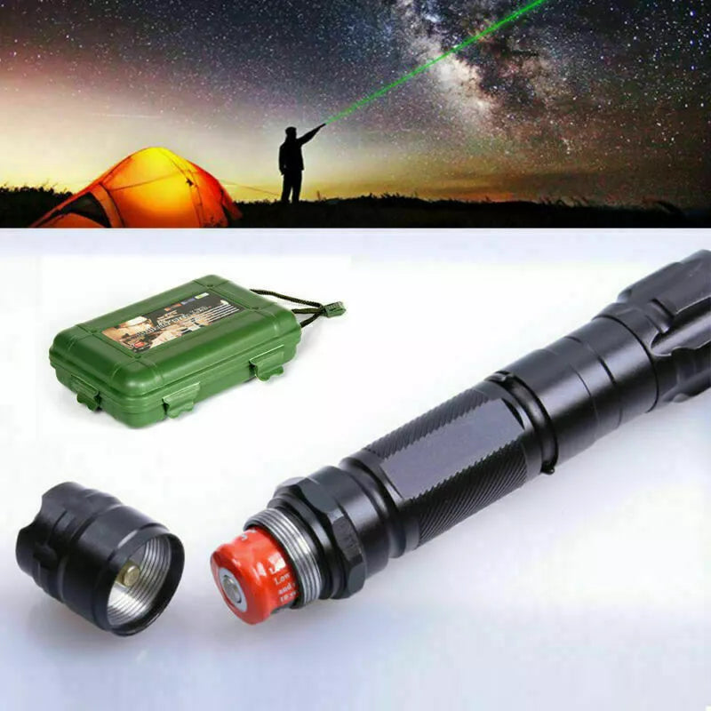 Laserpegepind Genopladelig Grøn Langdistance Lommelygte