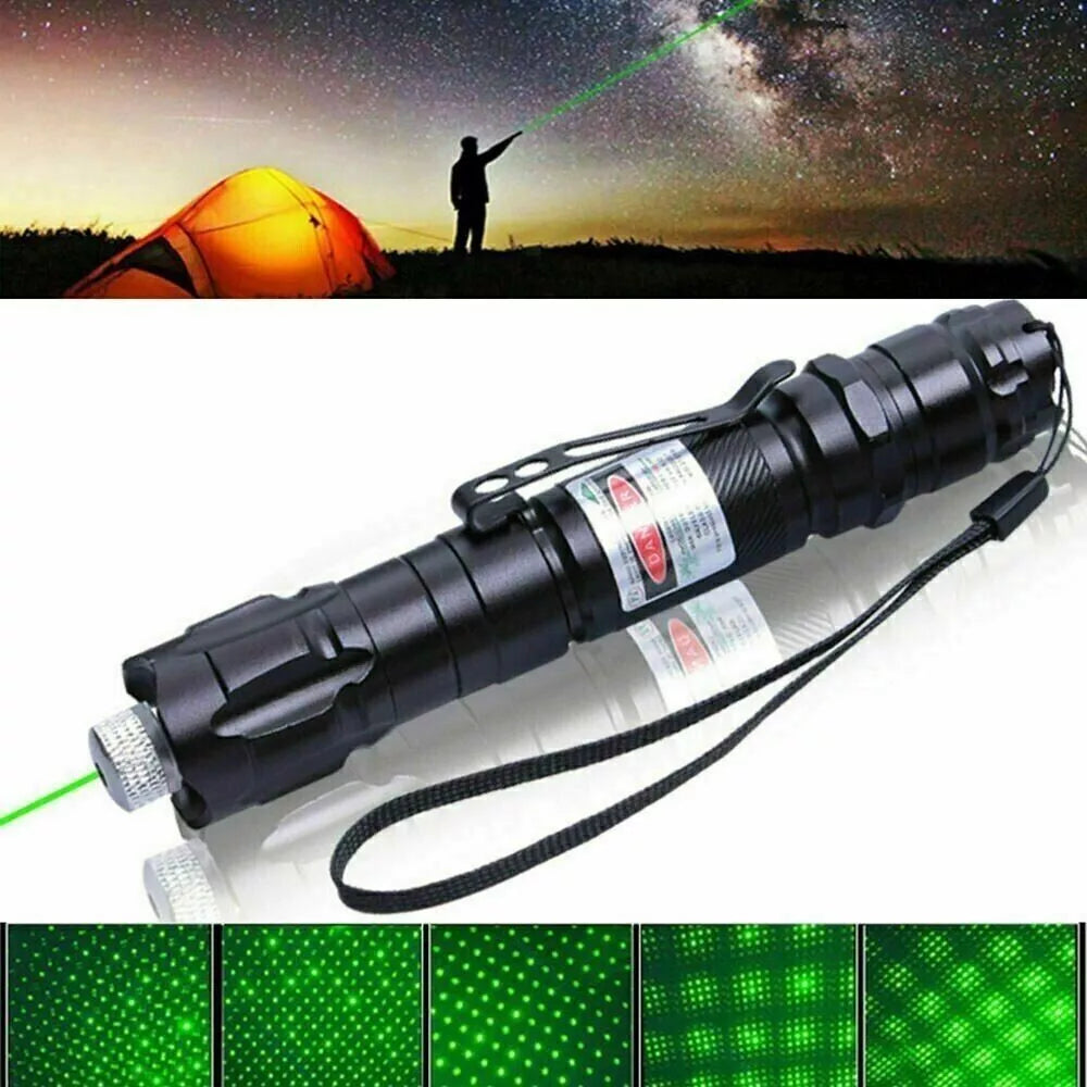 Laserpegepind Genopladelig Grøn Langdistance Lommelygte