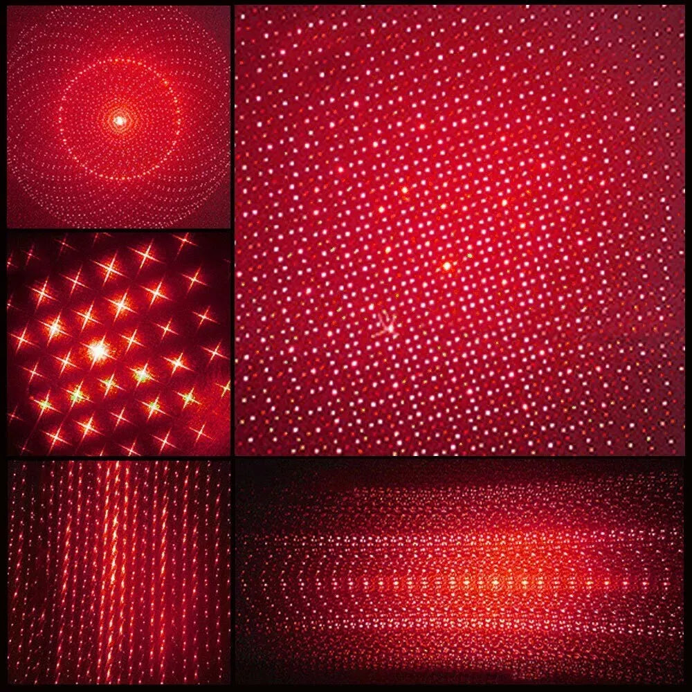 Laserpointer Genopladelig Rød Multifunktionel Lommelygte Sæt